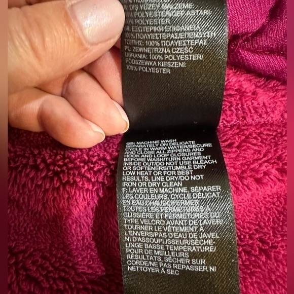 The North Face Womens Morning Glory 2 Jacket Fleece lined Medium Pink Raspberry - Picture 7 of 10